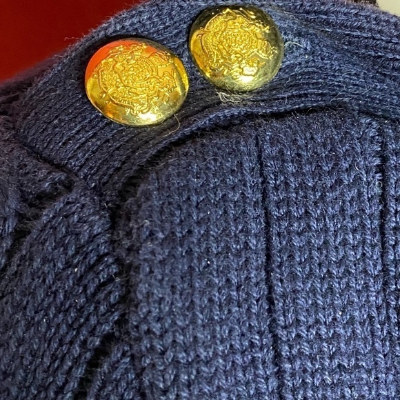 Lauren Ralph Lauren Cable-knit Button Sweater Navy - Picture 3 of 9